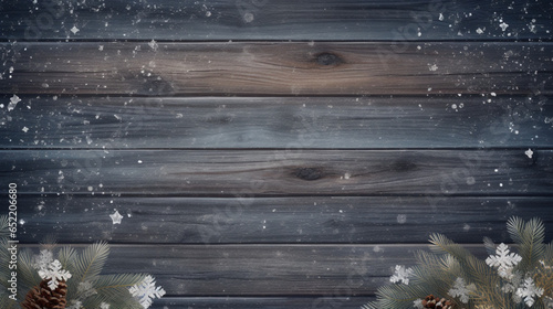 christmas  snow on wooden background with copy space for text beautiful christmas background for christmas festival