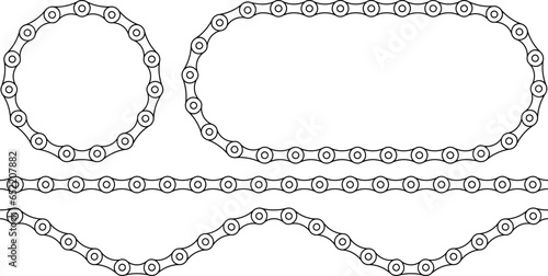 Outline chain bike frame set