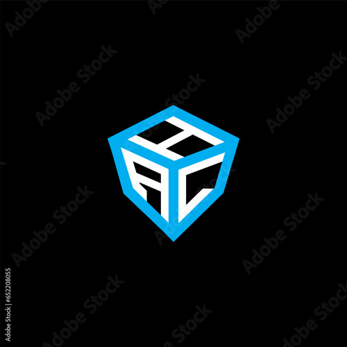 HAL letter logo vector design with modern shape and luxury icon design.