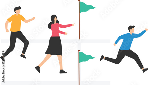 Go extra miles or extra step ahead the goal, Push more effort to ensure success, Exceed or beyond expectation, Dedication and effort, Running extra mile from finish line

