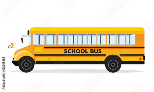 Vector cartoon school bus isolated on white background
