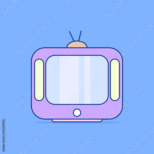 Flat cartoon design television icon vector illustration photo