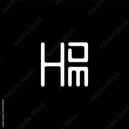 HDM letter logo abstract creative design. HDM unique design, HDM minimalist element design.	