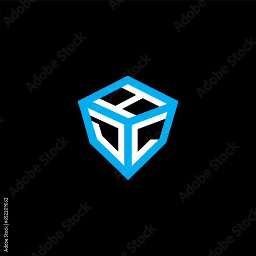 HDL letter logo abstract creative design. HDL unique design, HDL minimalist element design.	