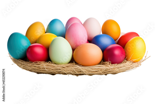 Silhouette of Florally Decorated Easter Egg, No Background, Isolated photo