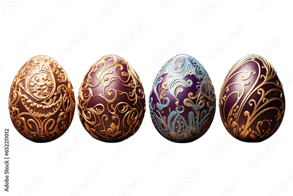 Dark Chocolate Easter Egg with Pale Purple Accents, No Background, Isolated
Dark Chocolate Easter Egg with Pale Purple Accents, No Background, Isolated