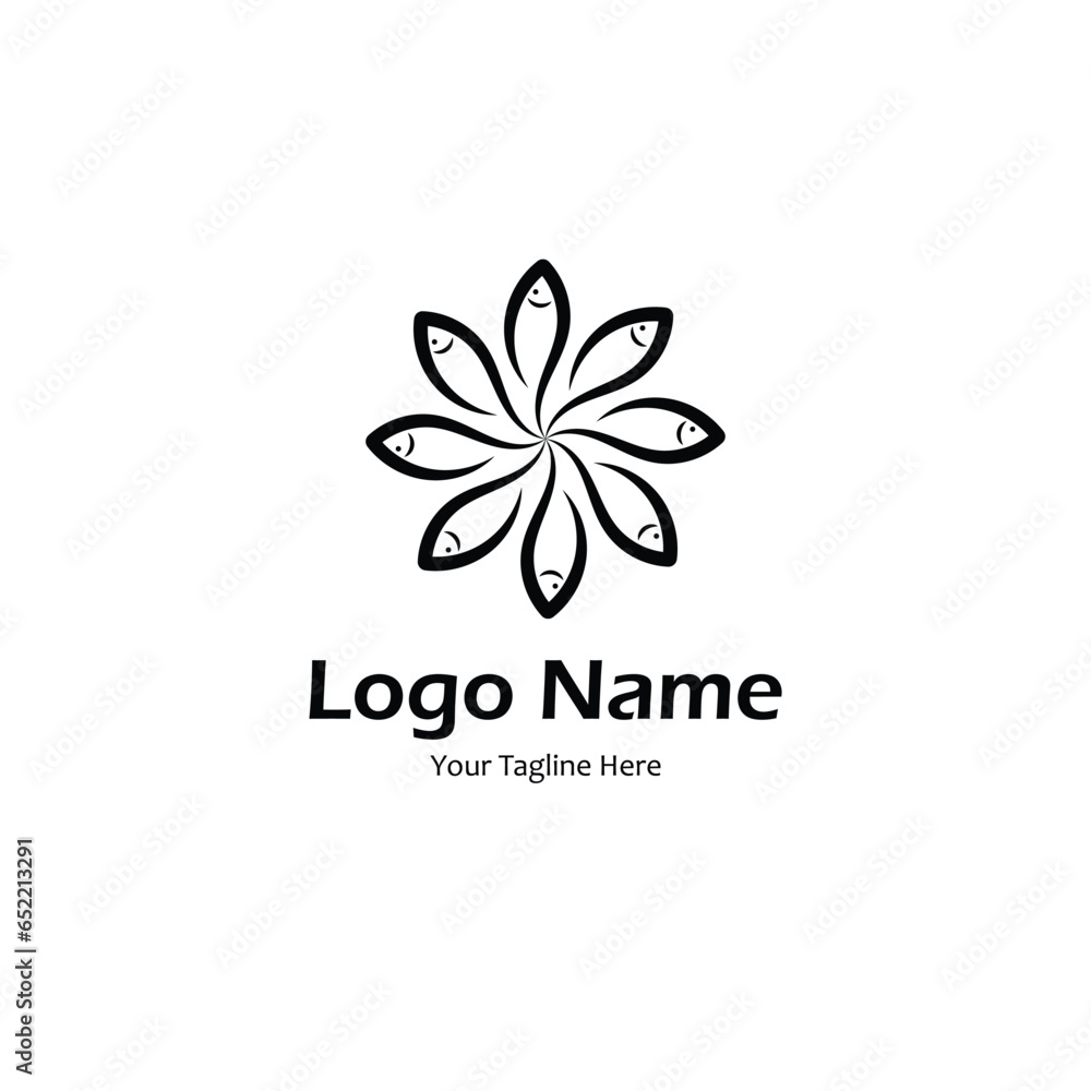 abstract floral logo