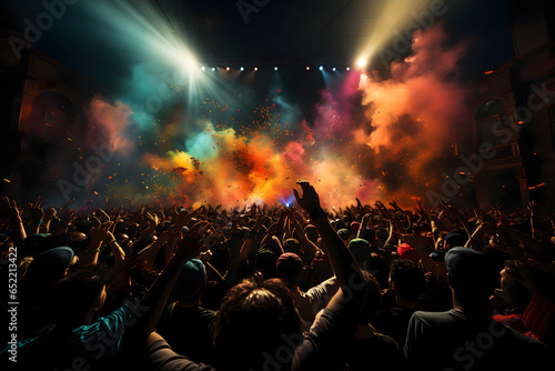 crowd of people dancing at concert  © fadi