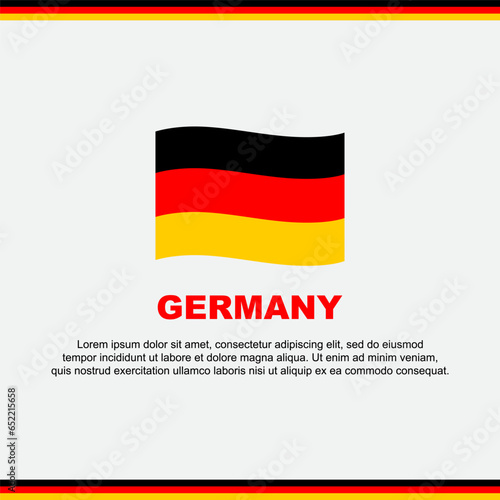 Germany Flag Background Design Template. Germany Independence Day Banner Social Media Post. Germany Design