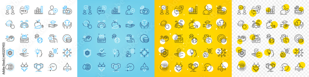 Vector icons set of Approved, Call center and Idea line icons pack for web with Delivery time, Computer fingerprint, Smile outline icon. Hold t-shirt, Add user, Lgbt pictogram. Leaf. Vector Vector icons set of Approved, Call center and Idea line icons pack for web with Delivery time, Computer fingerprint, Smile outline icon. Hold t-shirt, Add user, Lgbt pictogram. Leaf. Vector