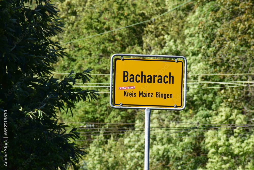 Town sign of Bachrach