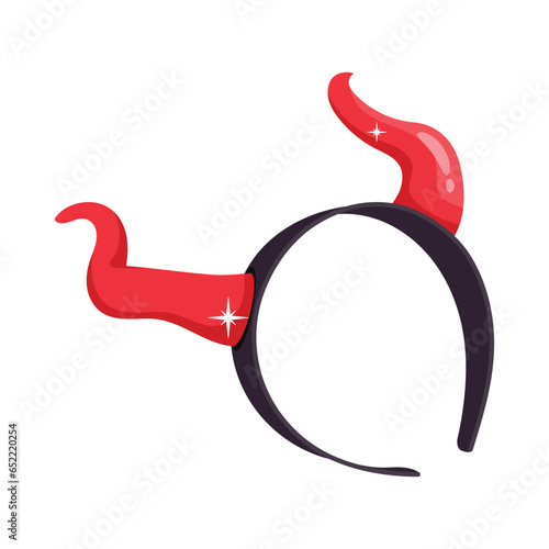 Devil horn vector colorful stickers Icon Design illustration. EPS 10 File