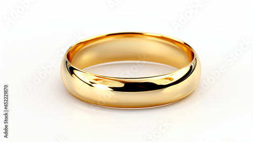 Golden ring isolated on white background 