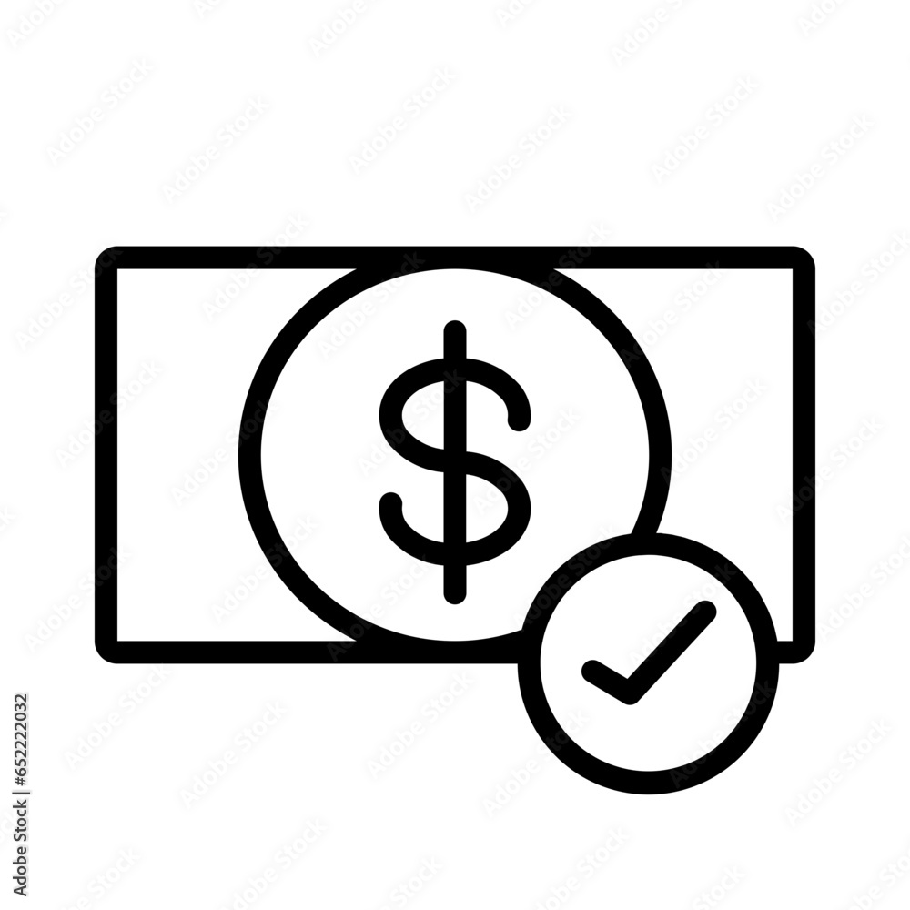 Paid Checklist Sent Outline Icon Paid Checklist Sent Outline Icon