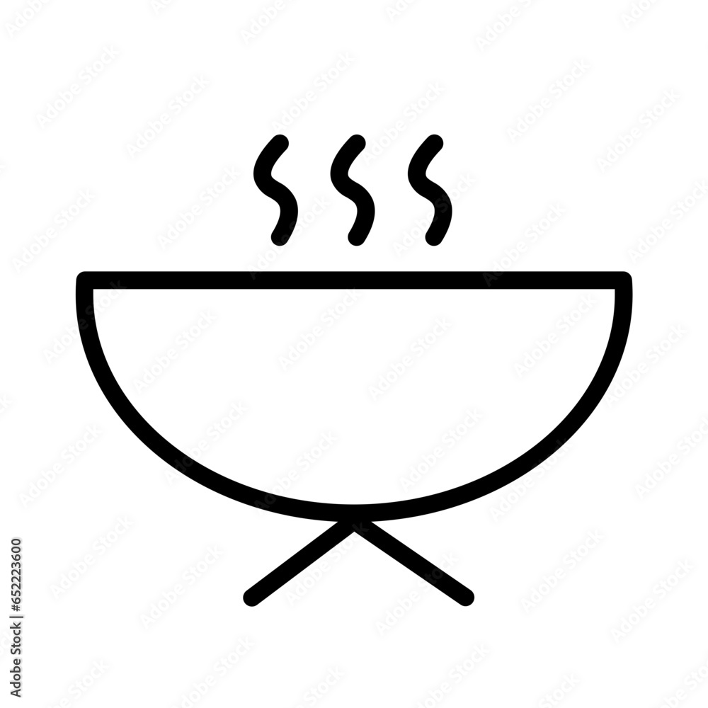 Hot Food Lunch Outline Icon Hot Food Lunch Outline Icon