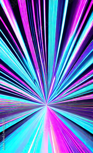 abstract futuristic background with gold PINK blue glowing neon moving high speed wave lines and bokeh lights. Data transfer concept Fantastic phne wallpaper 16:9. photo