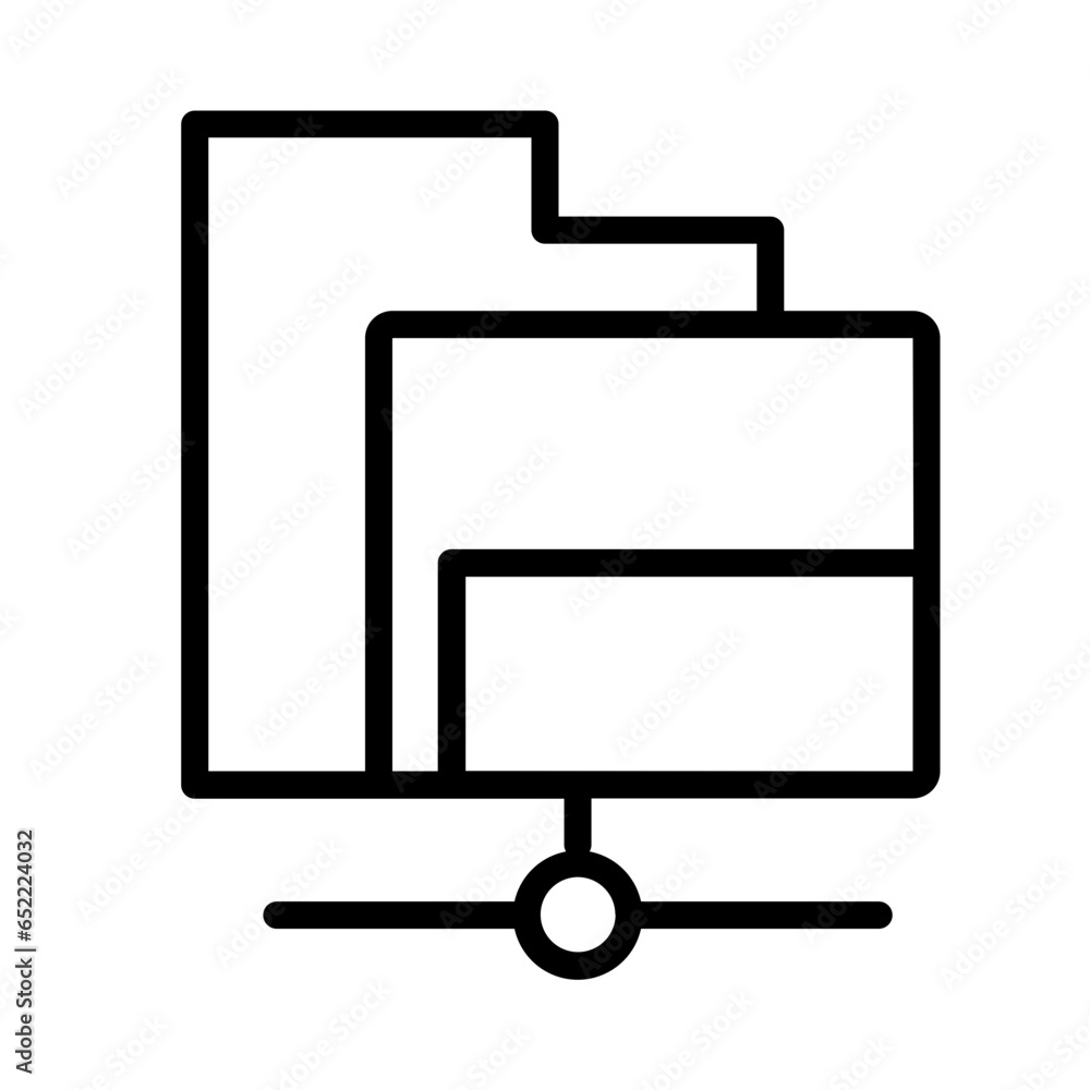 Folder Share File Outline Icon Folder Share File Outline Icon
