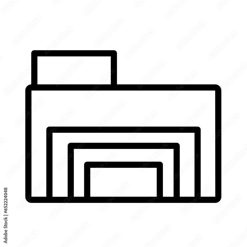 Folder Storage File Outline Icon Folder Storage File Outline Icon