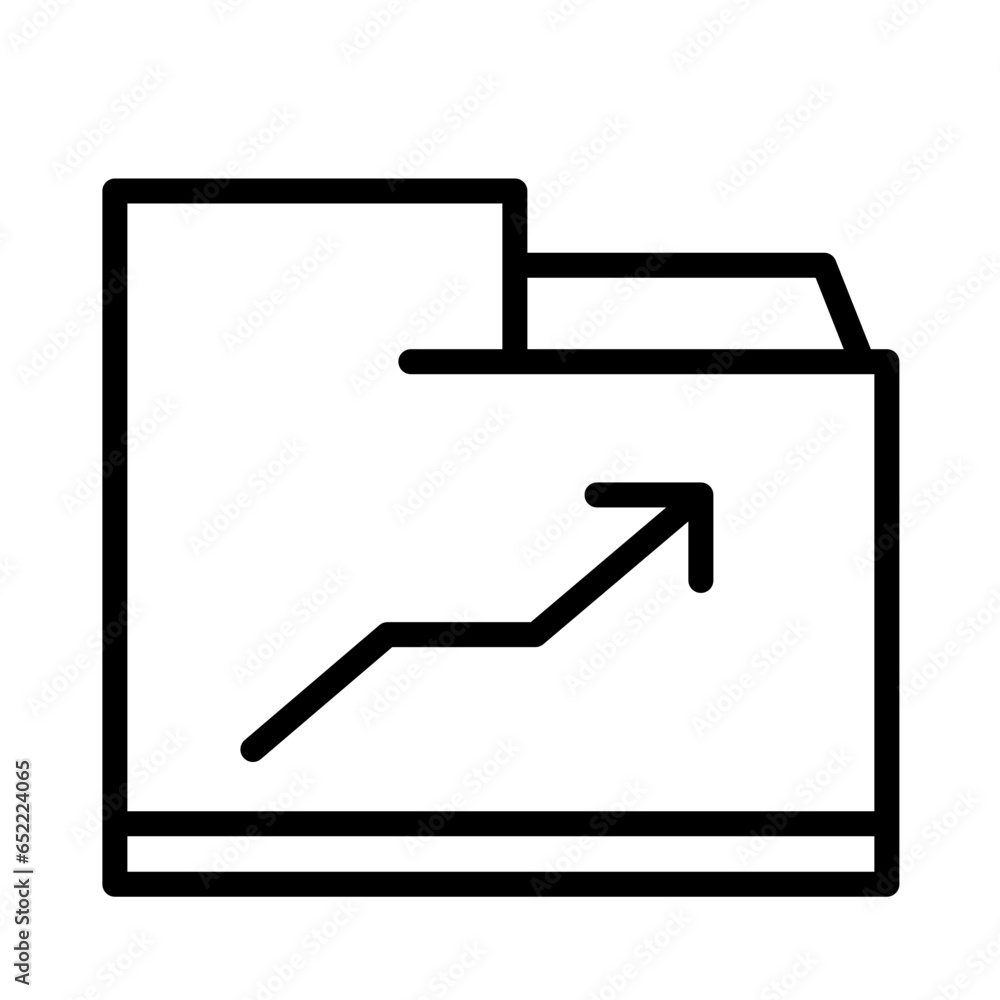 Object Arrow Folder Outline Icon Object Arrow Folder Outline Icon
