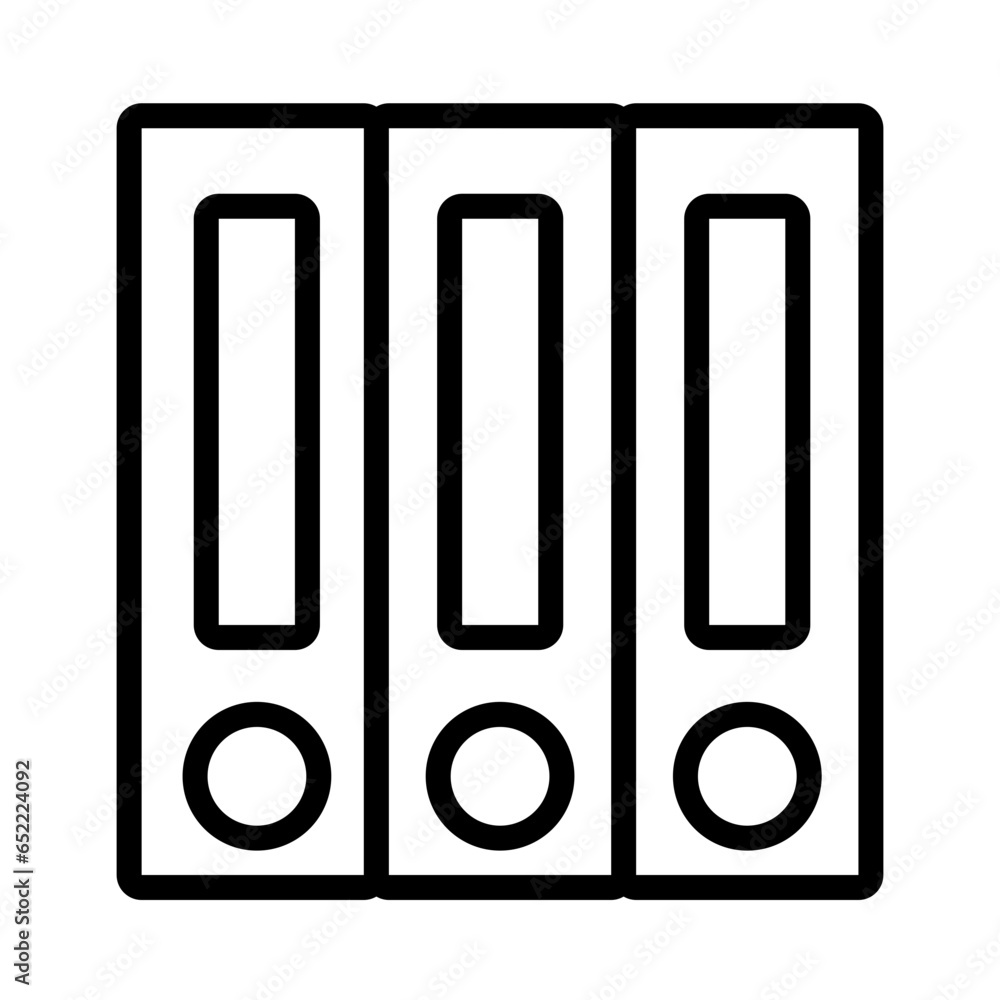 Record Data Folder Outline Icon Record Data Folder Outline Icon