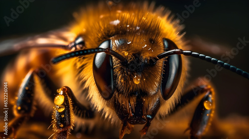 Macro photo of bee © Kateryna Kordubailo