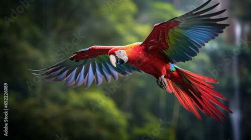 parot in the amazonian forest Generative AI © Quentin