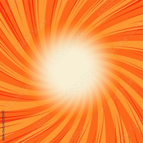 Comic warp half dot  blank background for wording text orange sun rays background