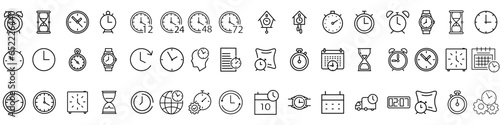 Time icon vector set. clock illustration sign collection. watch symbol.