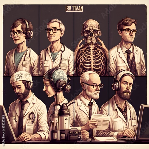 The B Team a group of radiologists that are slow readers disfunctional nerd goodfy not smart  photo