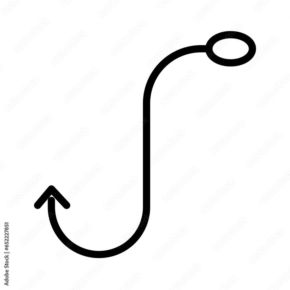 Fishing Hobby Hook Outline Icon