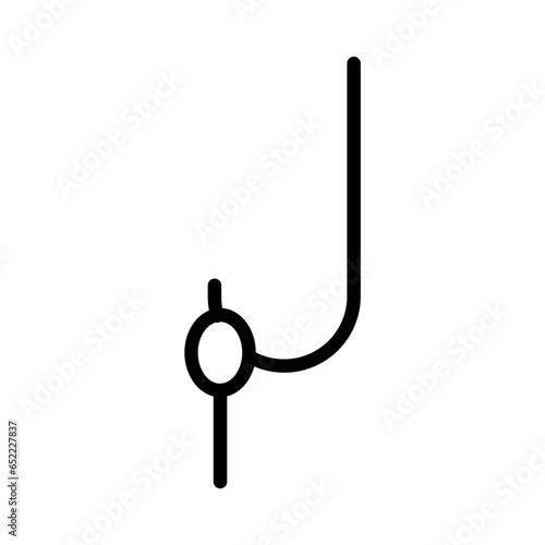 Fishing Hobby Hook Outline Icon