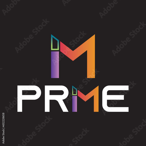 IM logo, MI logo, PRIME Logo, sign, symbol. icon, company logo, etc.