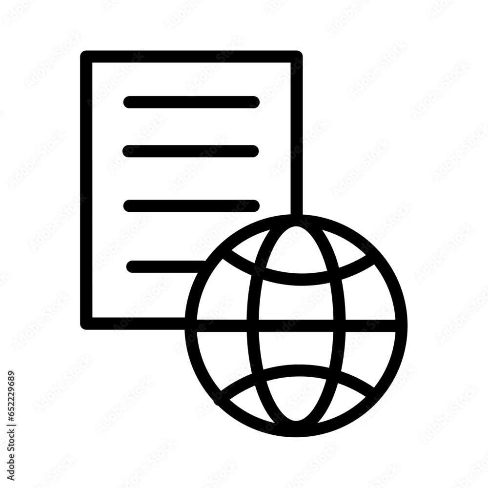 Global Seo Website Outline Icon Global Seo Website Outline Icon