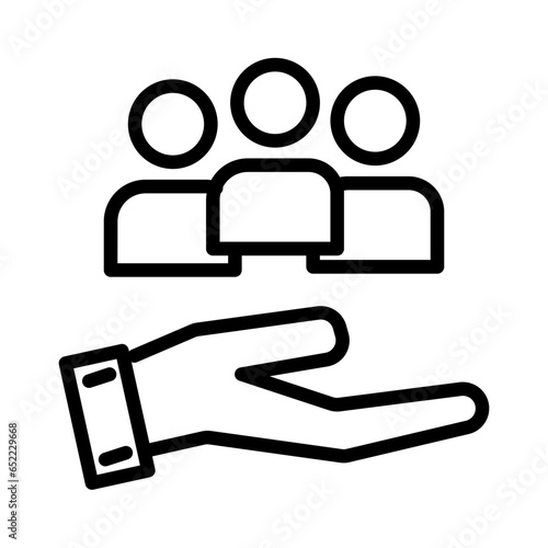 Business Team Finance Outline Icon