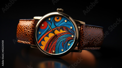 Luxury Wrist Watch With Leather Watchbands © Gefer