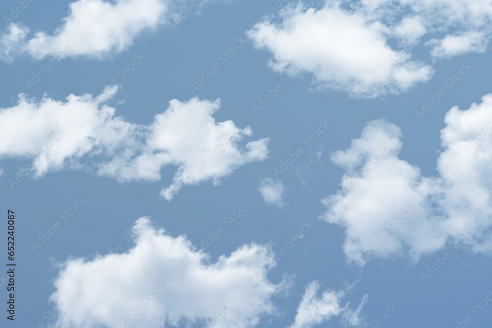 Fototapeta premium White clouds on a blue sky on a sunny day
