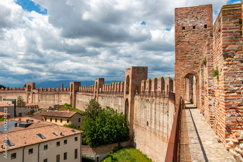 the famous medieval defensive walls of the city of Cittadella