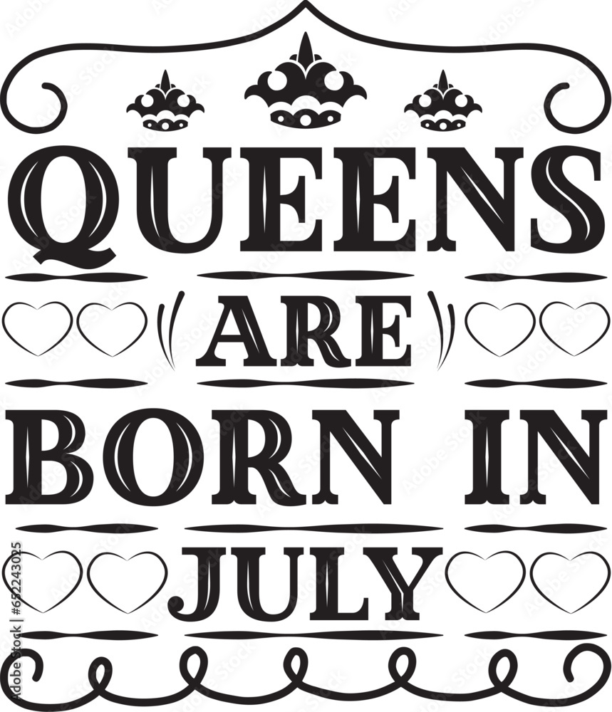 Queens Are Born In SVG, Birthday SVG, Birthday Queen SVG, For Cricut ...