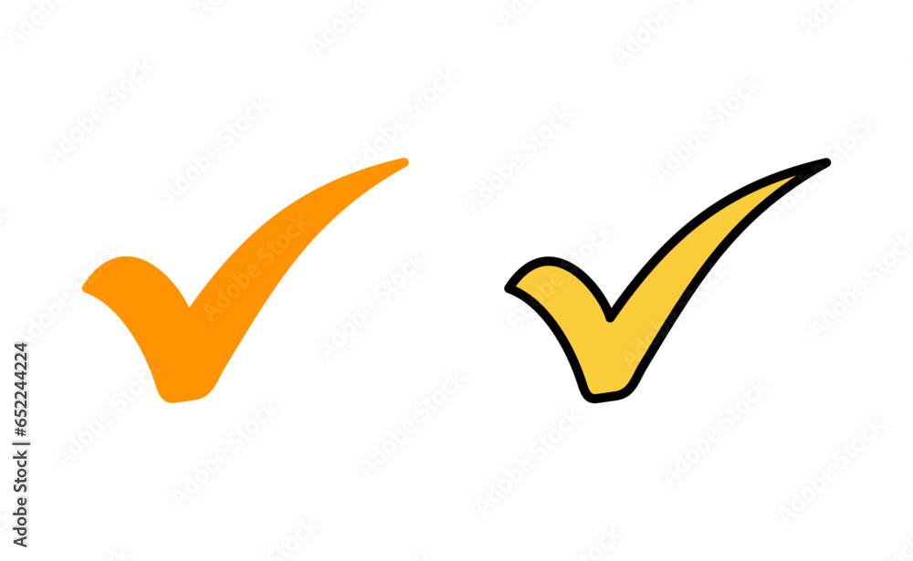 Check mark icon set for web and mobile app. Tick mark sign and symbol Check mark icon set for web and mobile app. Tick mark sign and symbol
