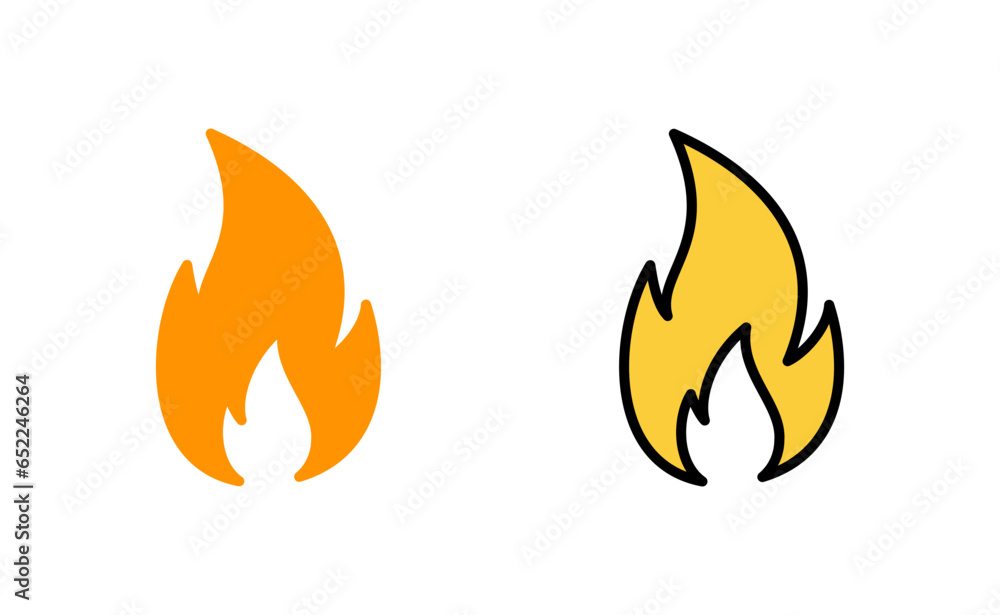 Fire icon set for web and mobile app. fire sign and symbol Fire icon set for web and mobile app. fire sign and symbol