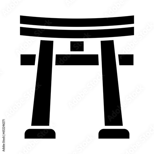 Torii Gate Glyph Glyph Icon Design