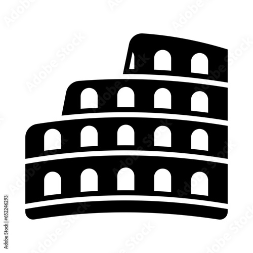 Colosseum Glyph Glyph Icon Design