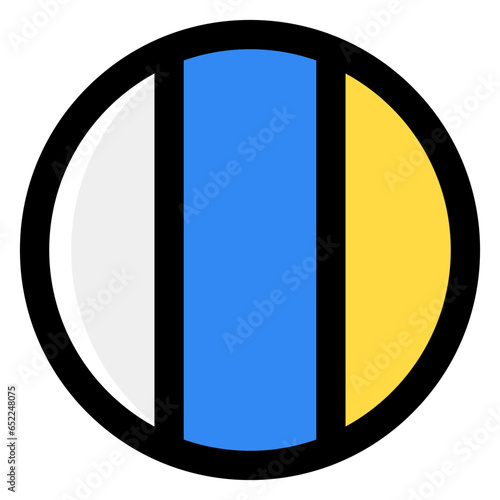 Canary Islands Flag Circle