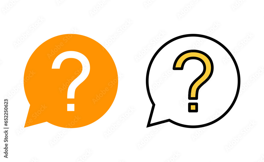 Question icon set for web and mobile app. question mark sign and symbol Question icon set for web and mobile app. question mark sign and symbol