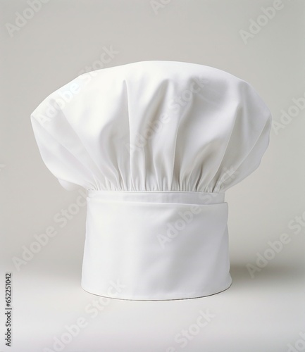 A white chef's hat isolated on a clean white background