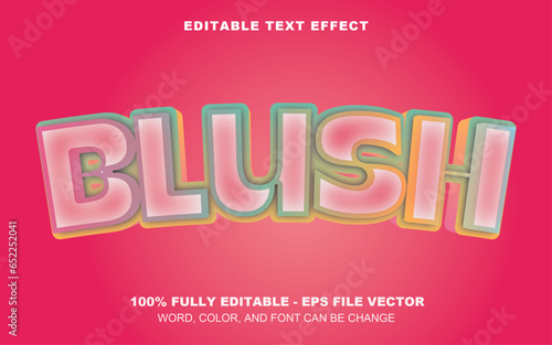 Blush Editable Text Effect | EPS File Vector