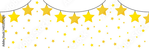 Bannière festive présentant des étoiles - Éléments vectoriels éditables autour de la célébration de fêtes - Guirlande d'étoiles - Festivités et événements - Fond étoilé
