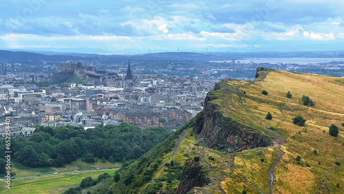 Edinburgh City View from Arthur's Seat in Holyrood Park