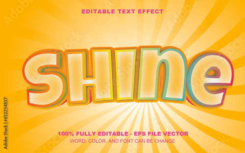 Shine Editable Text Effect | EPS File Vector