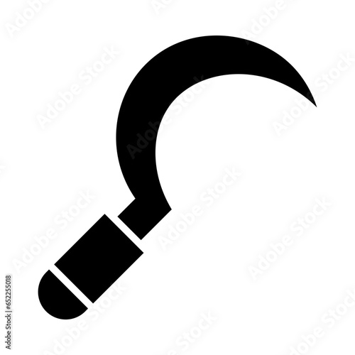 Sickle Glyph Icon Design
